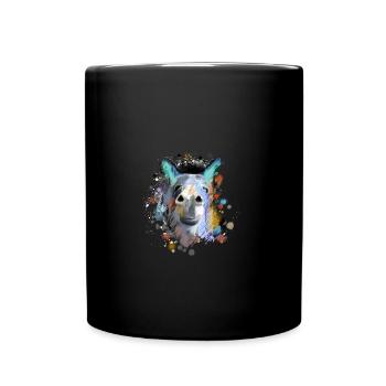 Donkey, Graffiti, Painting, Colorful - Full Colour Mug - black - Front