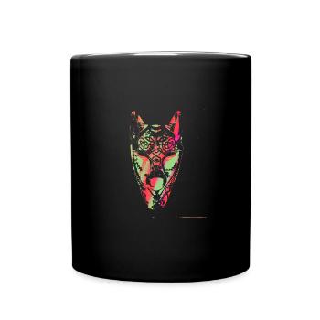 Wolf, Wikinger, germanen, asgard, midgard,valhalla - Tasse einfarbig - Schwarz - Vorne