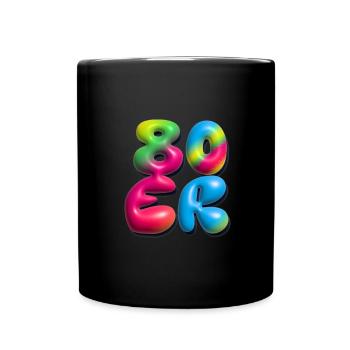 80s,80s,retro,3d,balloon,party - Full Colour Mug - black - Front