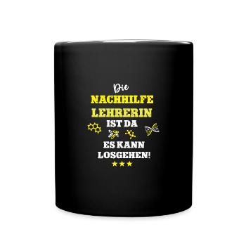 Nachhilfe Lehrerin Chemie Nachhilfelehrerin Schule - Tasse einfarbig - Schwarz - Vorne
