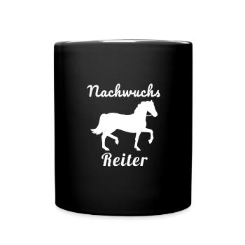 Rider, horse, young rider, illustration - Full Colour Mug - black - Front