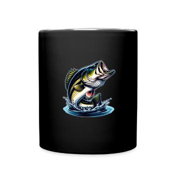Springender Barsch - Tasse einfarbig - Schwarz - Vorne