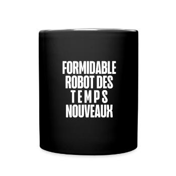 formidable robot - Mug uni - noir - Devant
