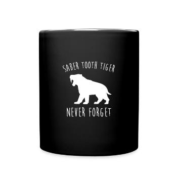 Tigre à dents de sabre - Mug uni - noir - Devant