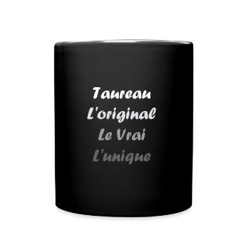 Taureau - Mug uni - noir - Devant