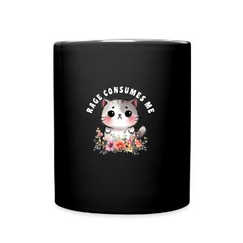 Katze Rage Cosumes Me Lustiges Katzen Meme Frauen - Tasse einfarbig - Schwarz - Vorne