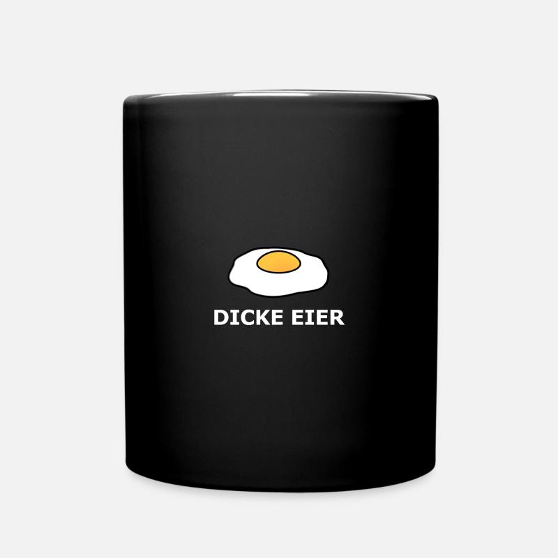 Spiegelei - Frühstück - Breakfast - Funny Design - Tasse einfarbig - Schwarz