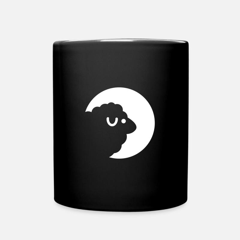 Schaf Mond - Tasse einfarbig - Schwarz