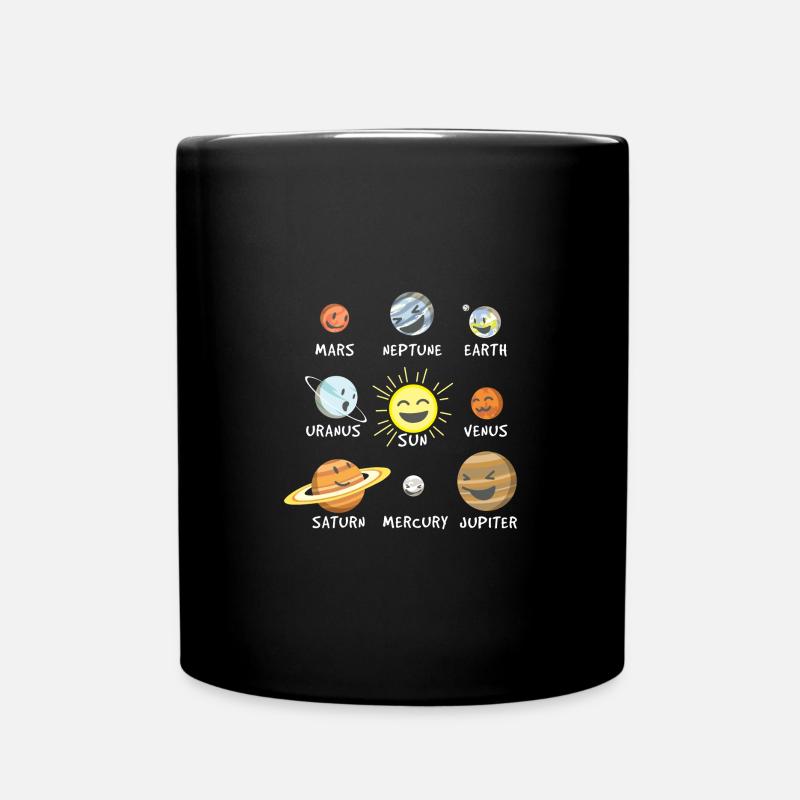 Funny solar system - Full Colour Mug - black