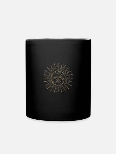 spirituelle heidnische Symbole - Tasse einfarbig - Schwarz
