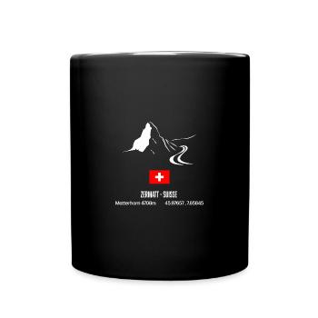 Zermatt Ski - Mug uni - noir - Devant