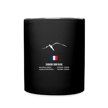 montagne aiguille midi drapeau leewarddesign - Mug uni - noir - Devant