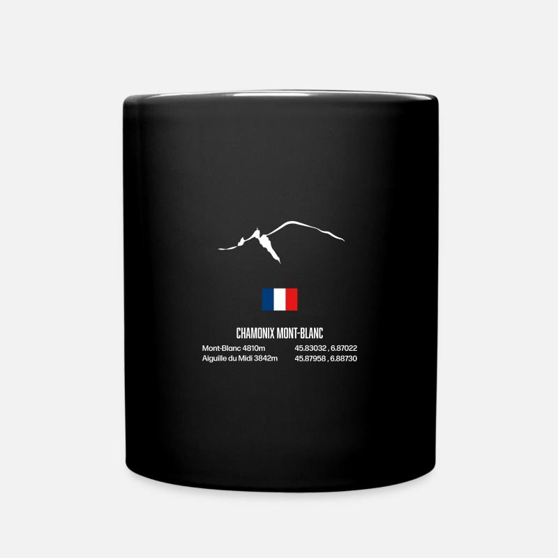 montagne aiguille midi drapeau leewarddesign - Mug uni - noir