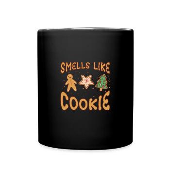 Sent le biscuit - Biscuits de Noël - Mug uni - noir - Devant