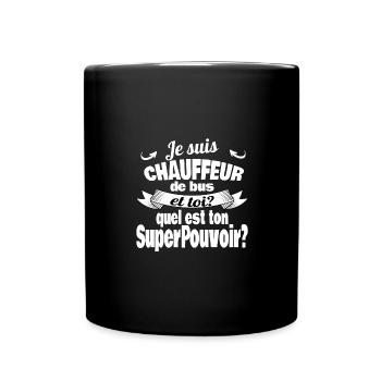 je suis chauffeur de bus - Mug uni - noir - Devant