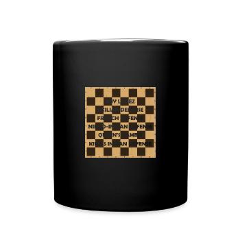 Chess Player Master Chess Openings - Tasse einfarbig - Schwarz - Vorne