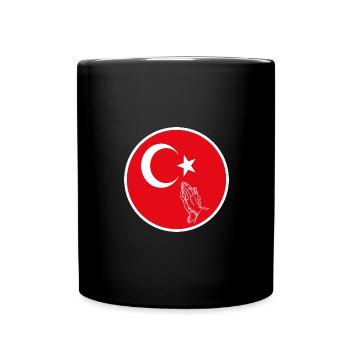 Earthquake Turkey Flag - Full Colour Mug - black - Front