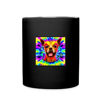 High Chihuahua in Digital Art - Tasse einfarbig - Schwarz - Vorne