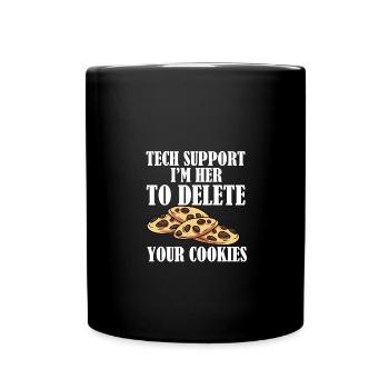 Tech Support Informatiker Programmierer Computer - Tasse einfarbig - Schwarz - Vorne