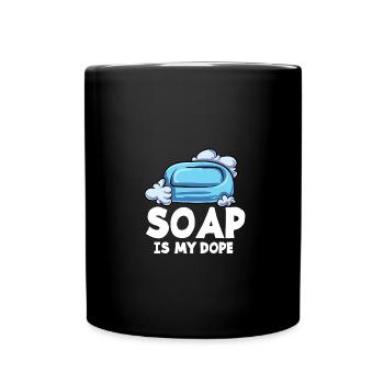 Seife Soap Hygiene Waschen Seifenherstellung - Tasse einfarbig - Schwarz - Vorne