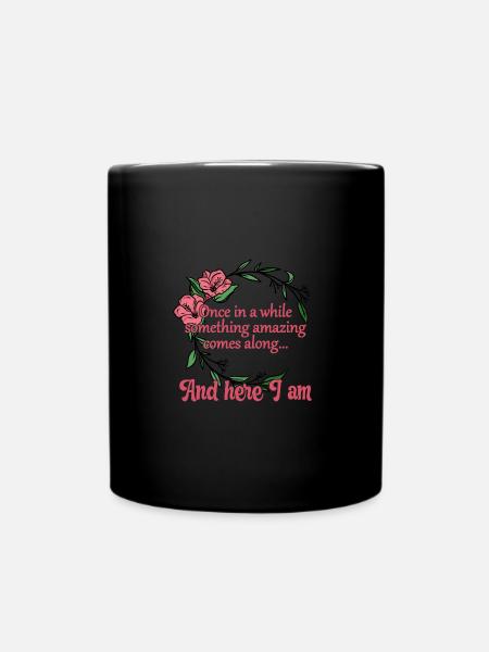 Amazing Comes Along Mother's Day - Full Colour Mug - black