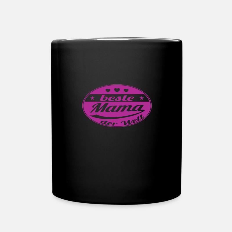 Beste Mama der Welt - Tasse einfarbig - Schwarz