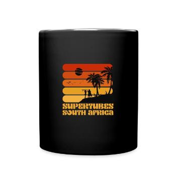 Surfing Vintage Supertubes Beach South Africa - Tasse einfarbig - Schwarz - Vorne