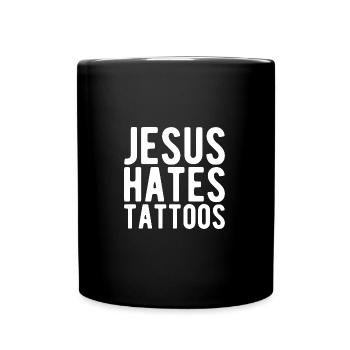 Jésus déteste les tatouages Tatouage Anti Tatouage - Mug uni - noir - Devant