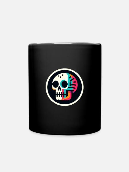 Skelett bunt - Tasse einfarbig - Schwarz