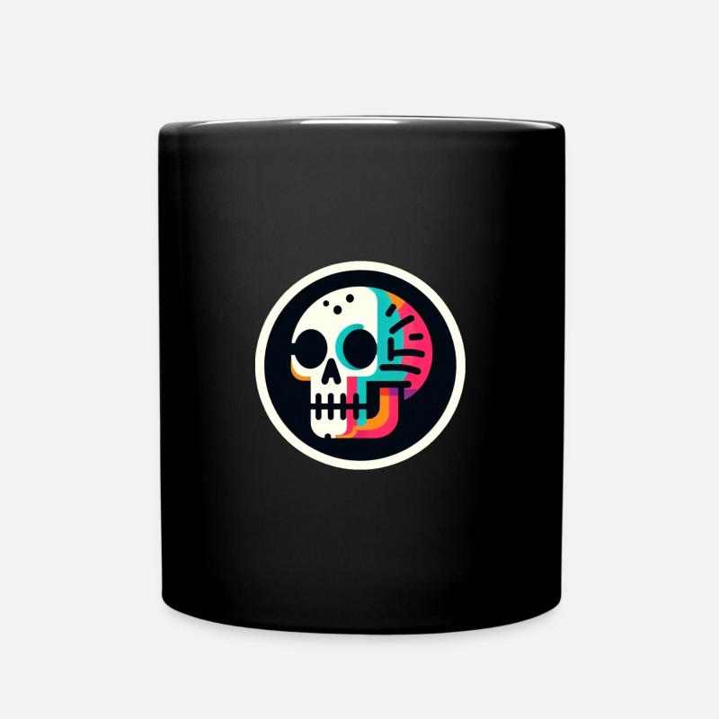 Skelett bunt - Tasse einfarbig - Schwarz