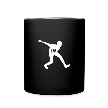 Ich liebe Boßeln - Sportdesign - Boßler - Geschenk - Tasse einfarbig - Schwarz - Vorne