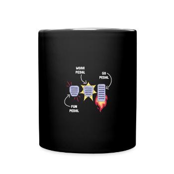 Manuelle Schaltung Pedale / Fahrschule Fahrlehrer - Tasse einfarbig - Schwarz - Vorne