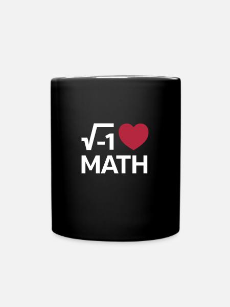 I Love Math - Tasse einfarbig - Schwarz