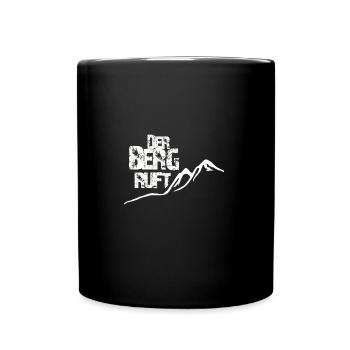 Der Berg ruft - Tasse einfarbig - Schwarz - Vorne