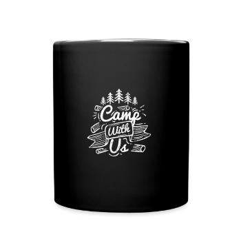 CAMPING CAMP FORÊT NATURE ARBRE DISANT CADEAU CHEMISE - Mug uni - noir - Devant