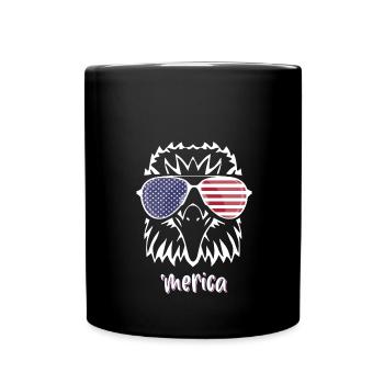 Merica 4 juillet États-Unis - Mug uni - noir - Devant
