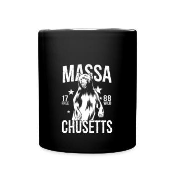Massachusetts - Tasse einfarbig - Schwarz - Vorne
