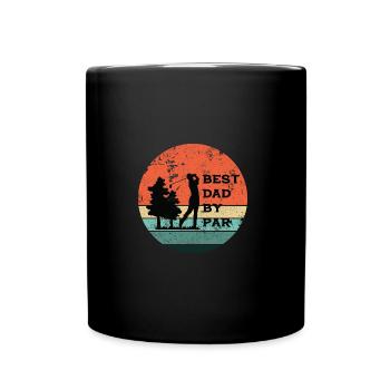 BEST PAPI PAR GOLFER CLUB BALL SAYING MOTIF - Full Colour Mug - black - Front