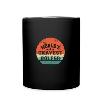 GOLF WORLD'S BEST GOLFER SPORT BEST SAYINGS MOTIVES - Full Colour Mug - black - Front