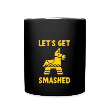 Let's Get Smashed Pinata - Full Colour Mug - black - Front