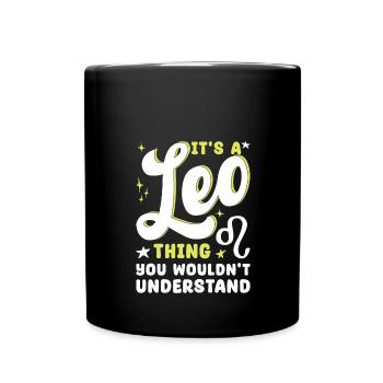 Signe du zodiaque Lion - Mug uni - noir - Devant