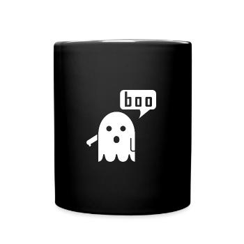 booing ghost - Tasse einfarbig - Schwarz - Vorne