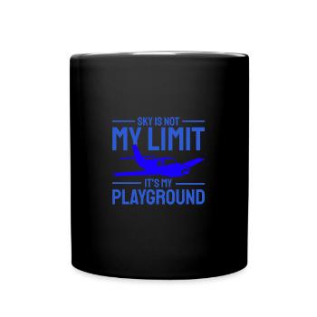 Airplane The Sky Is Not My Limit Pilot - Tasse einfarbig - Schwarz - Vorne
