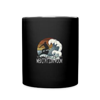 My Meditation Room Green Room Pipeline Surfer - Full Colour Mug - black - Front