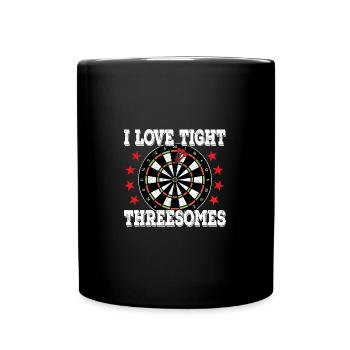 Darts Funny Tight Freesomes Darts Player - Full Colour Mug - black - Front