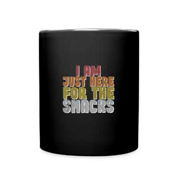 Baseball I'm Just Here For The Snacks Vintage - Full Colour Mug - black - Front