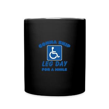 Leg Day Funny Handicap Workout Gym Amputé - Mug uni - noir - Devant