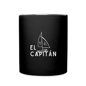 Retro El Capitan Captain Boat Sailors Ship Sailing - Tasse einfarbig - Schwarz - Vorne