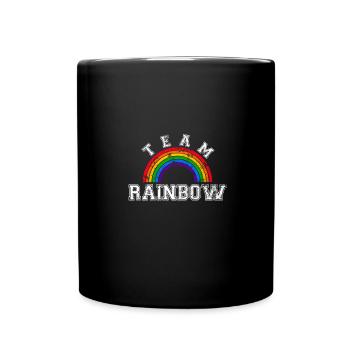 Team Rainbow LGBT Gay Pride Rainbow CSD - Full Colour Mug - black - Front