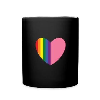 Gay Heart Gay Lesbienne Lesbienne Cadeau - Mug uni - noir - Devant